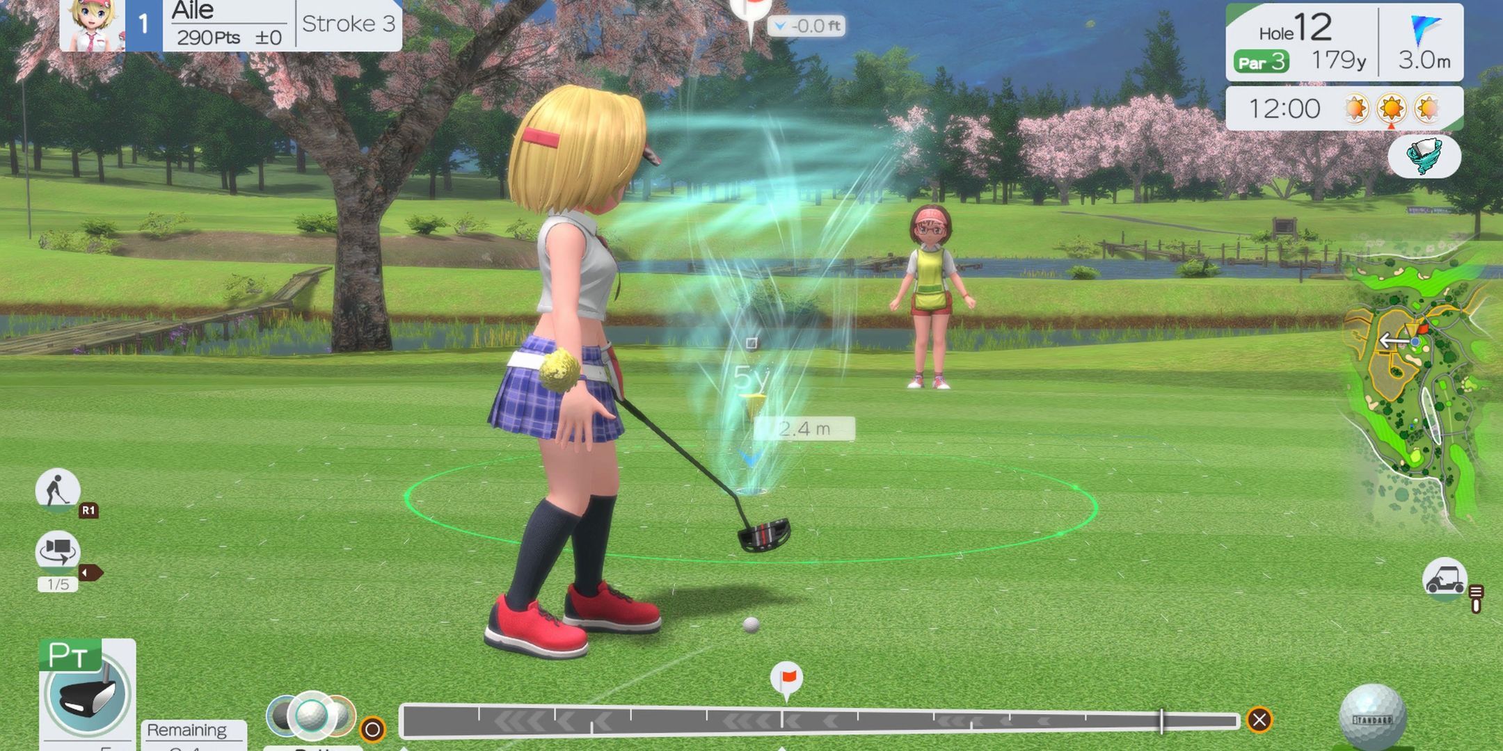 Tornado sul percorso di Everybody's Golf Hot Shots