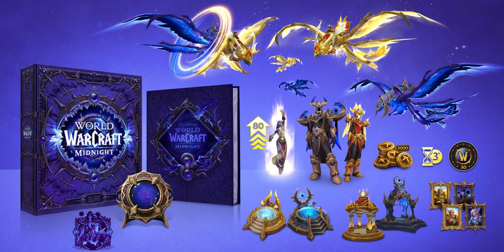 everything included in the World of Warcraft collectors editions for Midnight expansion
