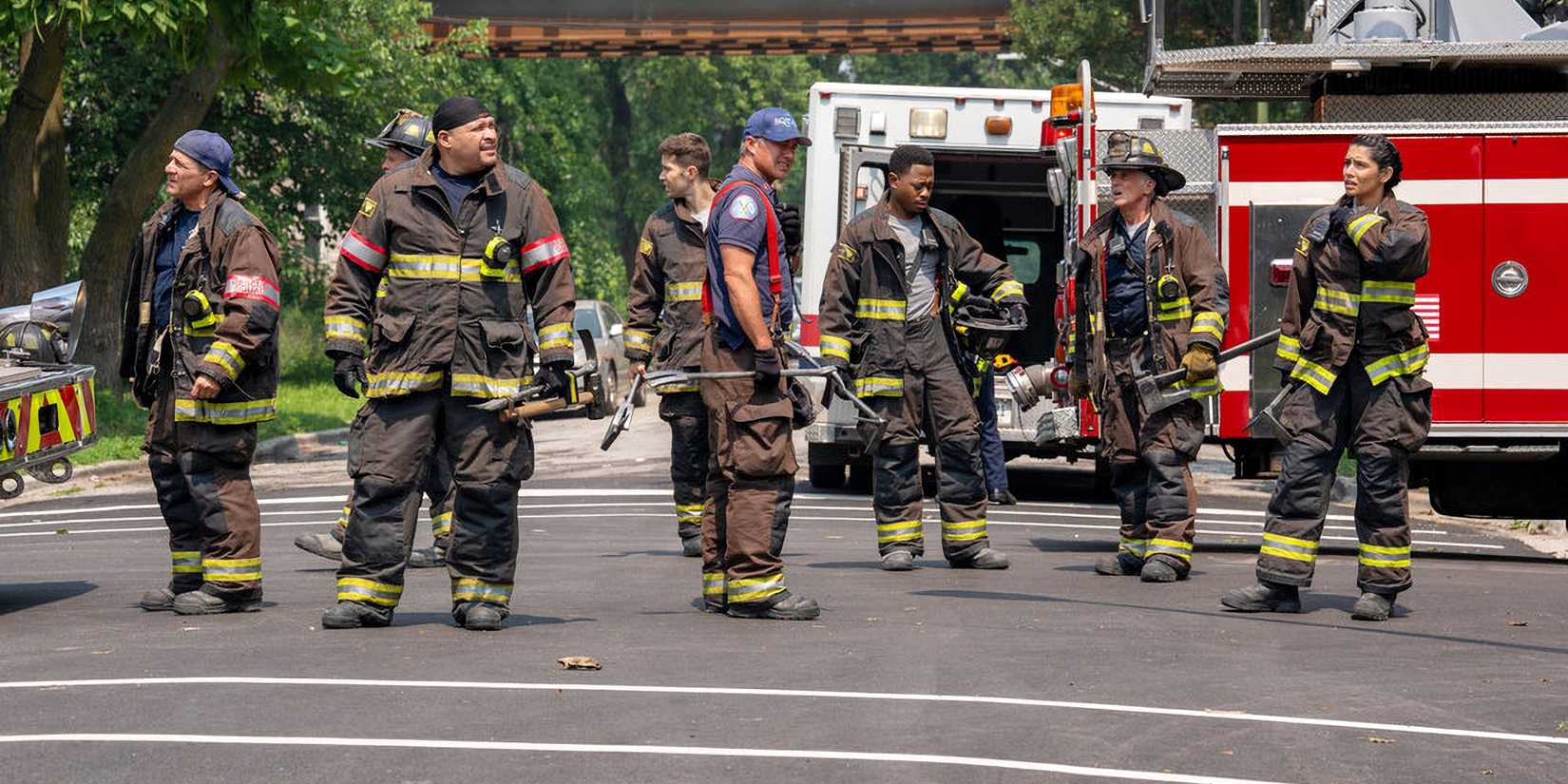 Firehouse 51 on scene in Chicago Fire season 14, episode 1