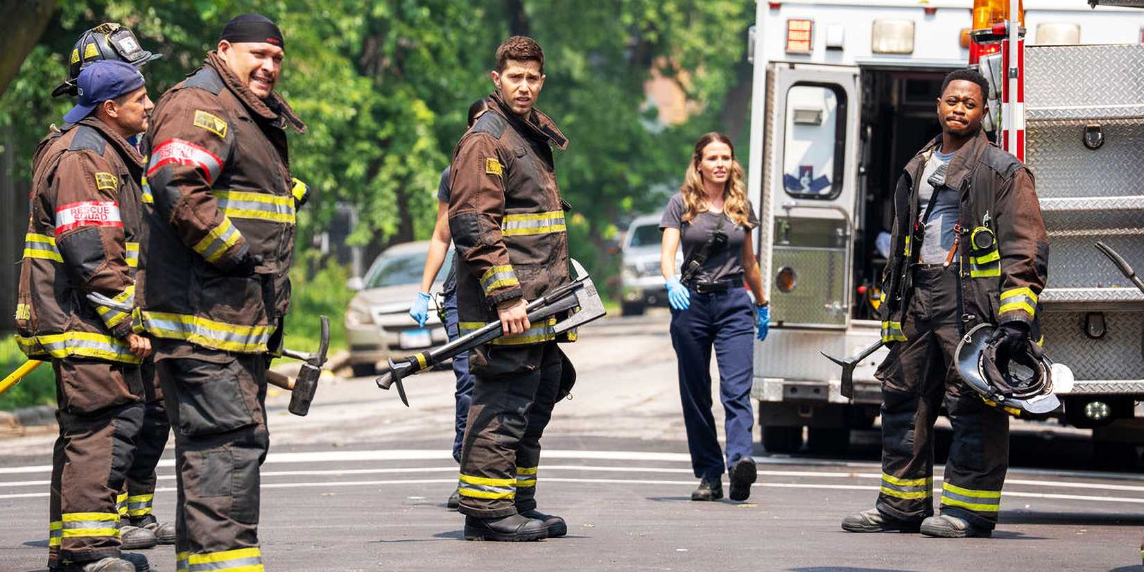 Firehouse 51 on scene in Chicago Fire season 14, episode 1