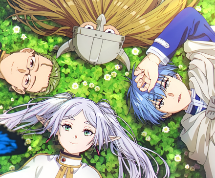 Frieren Season 2 is Already 2026's Biggest Anime Disappointment 2 Frieren Beyond Journey's End anime featured image - Frieren, Himmel, Heiter, and Eisen laying down and looking up at a blue butterfly