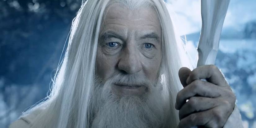 Gandalf the White appears in The Lord of the Rings The Two Towers