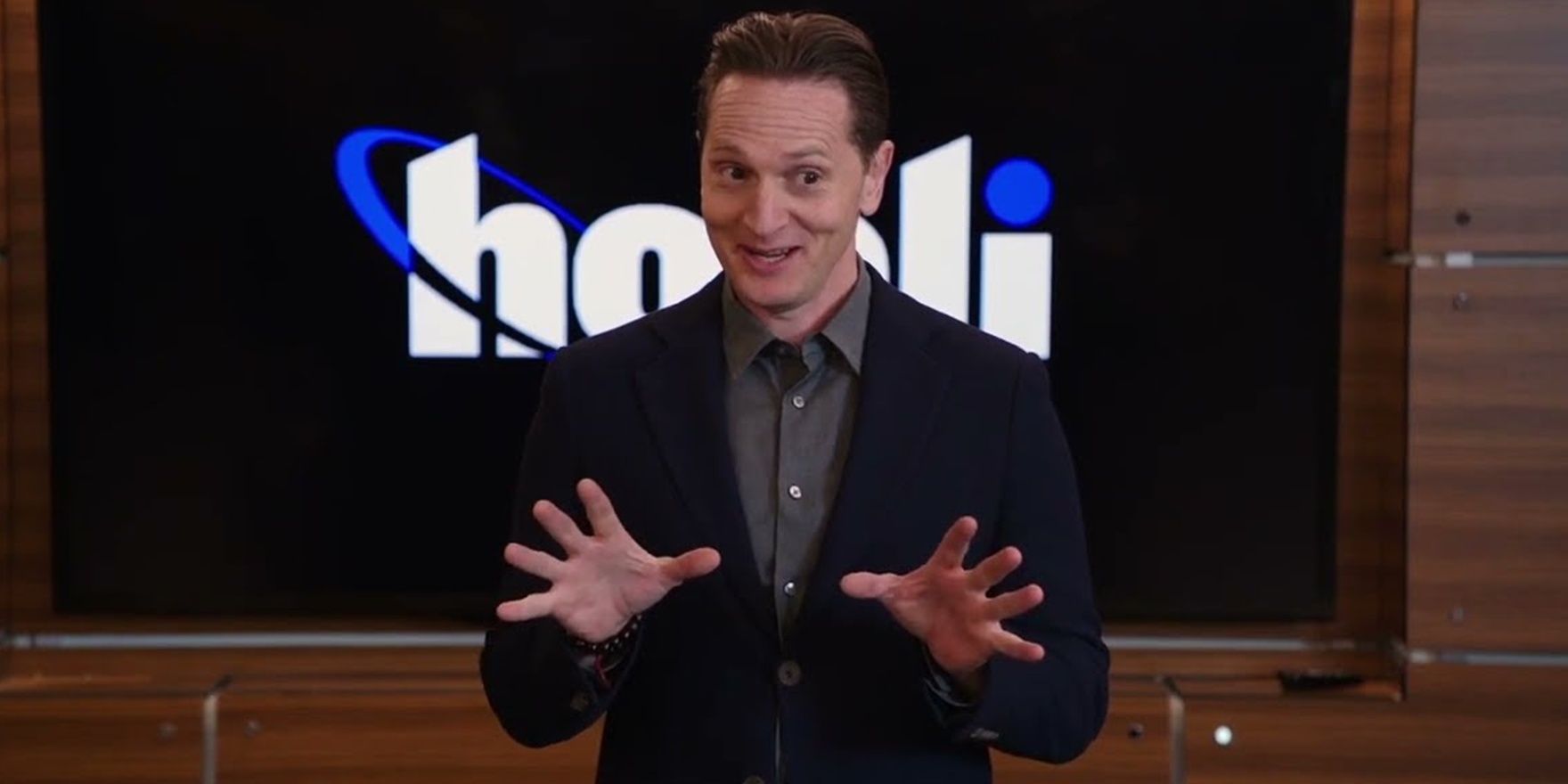 Gavin Belson durante una presentazione in Silicon Valley