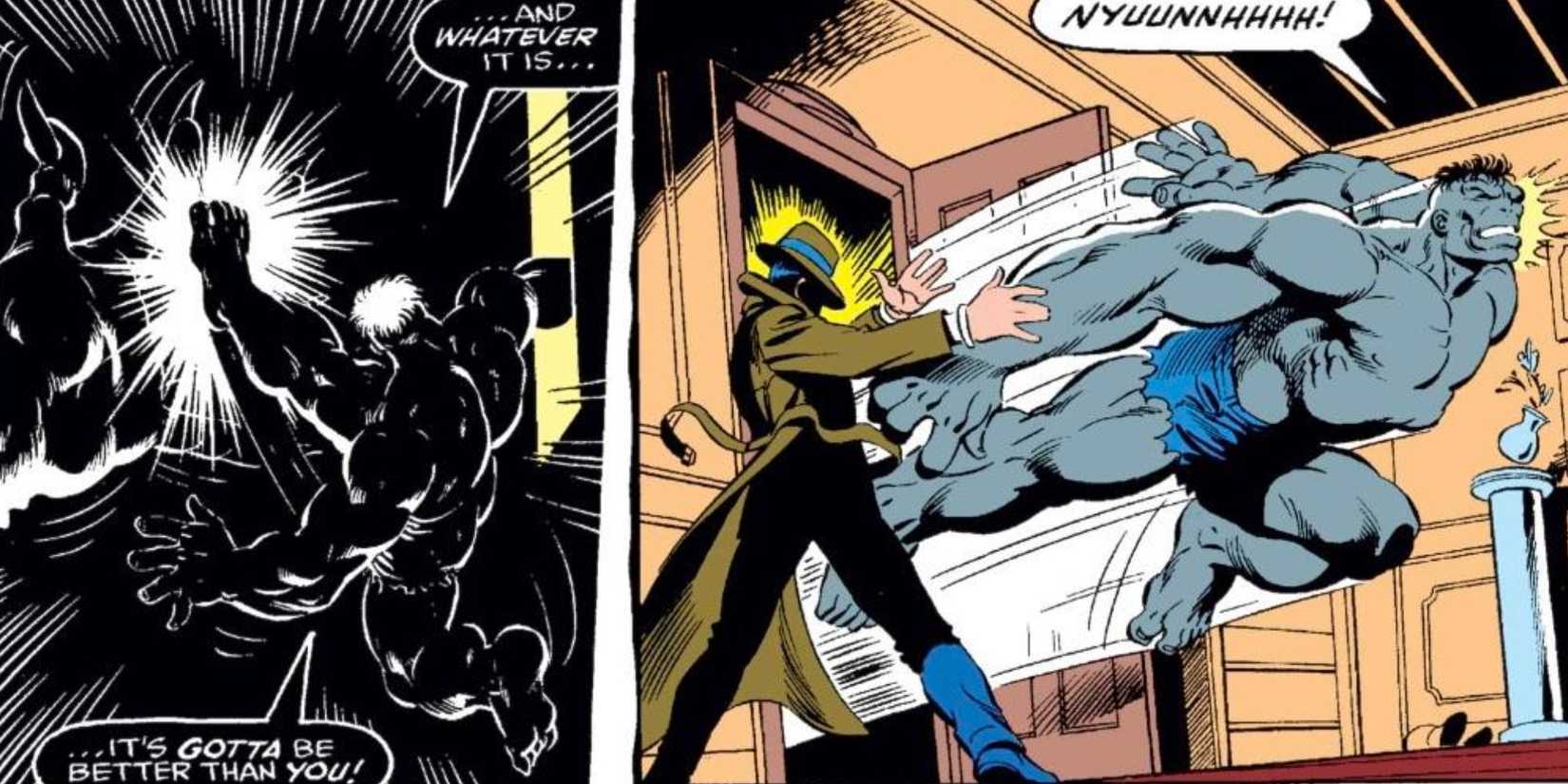 Gray Hulk jumps out of a dimension with infinite gravity in Marvel Comics