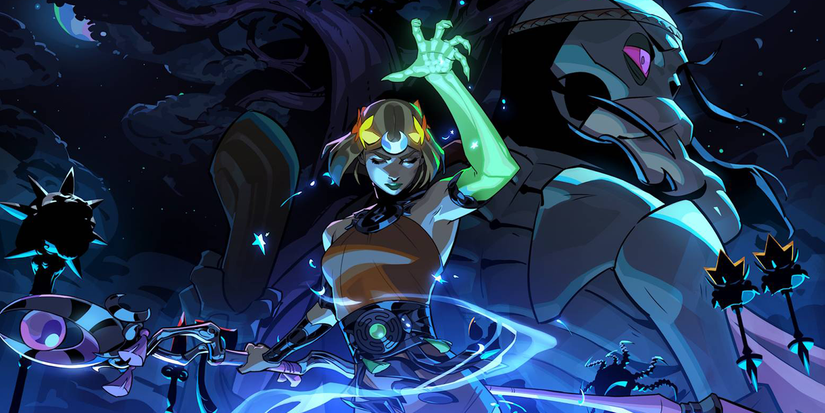 Hades 2 Banner with Melinoë and a skeleton behind her
