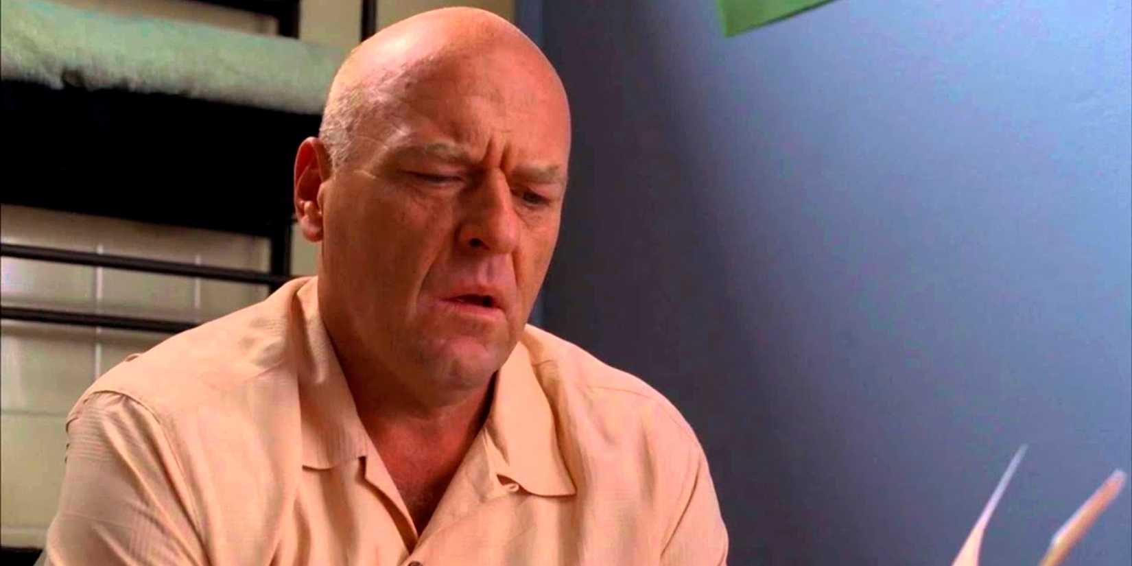 Hank reads a book on the toilet in Breaking Bad