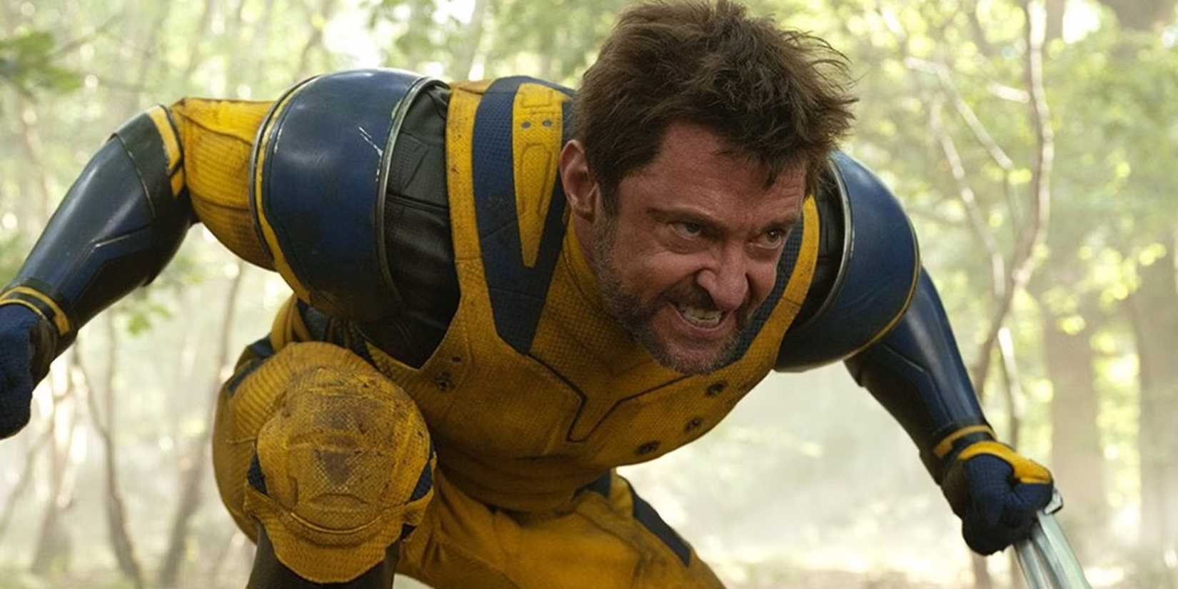Huge Jackman as Wolverine in attack mode