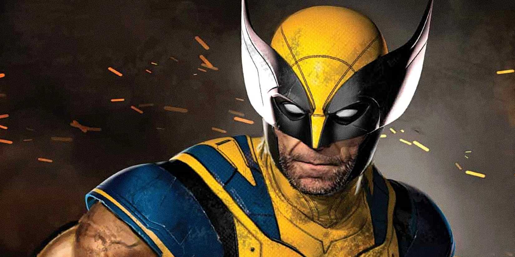 Hugh Jackman's Wolverine wears his classic yellow-and-blue costume and mask in official MCU art