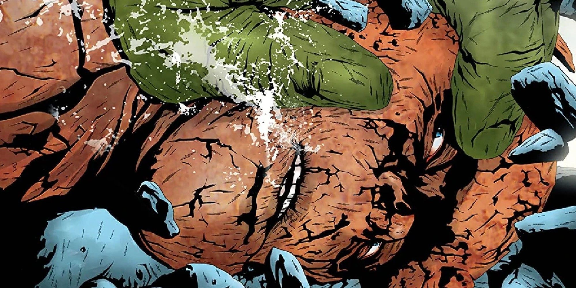 Hulk and Thing fighting and arguing
