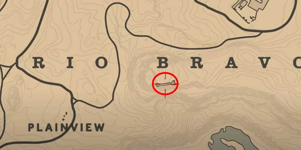 Red Dead Redemption 2 Dinosaur Bone #26 location in New Austin area