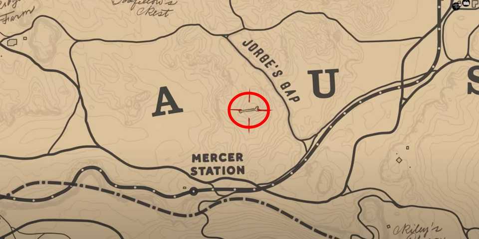 Red Dead Redemption 2 Dinosaur Bone #25 location in New Austin area