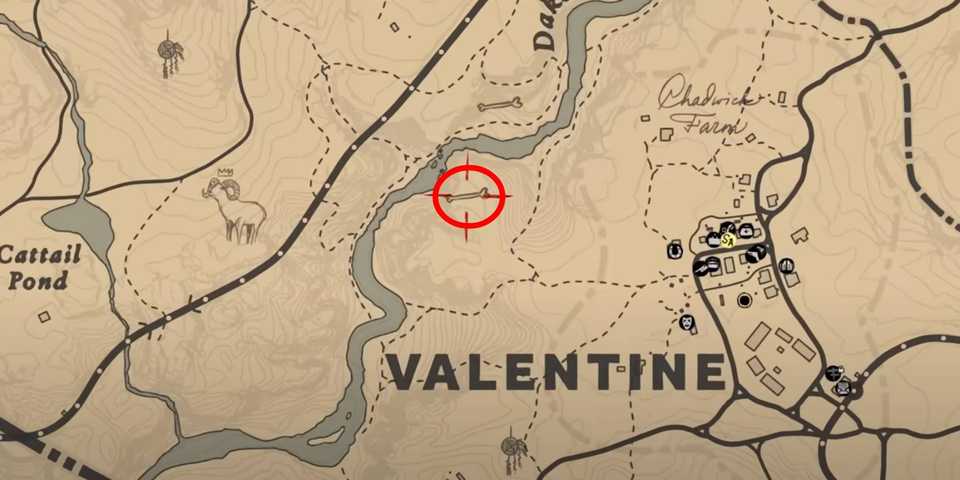 Red Dead Redemption 2 Dinosaur Bone #5 location in Heartlands area