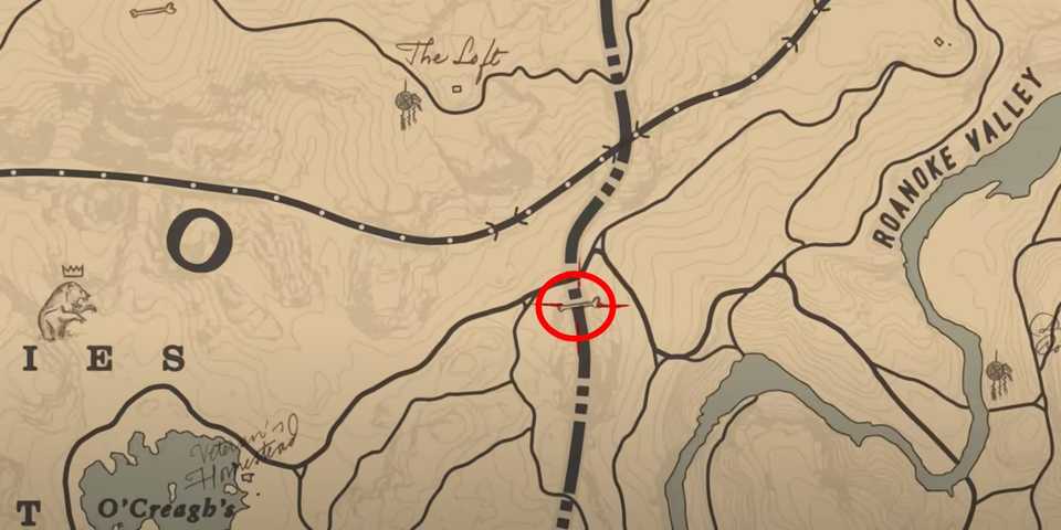 Red Dead Redemption 2 Dinosaur Bone #10 location in Roanoke Ridge area
