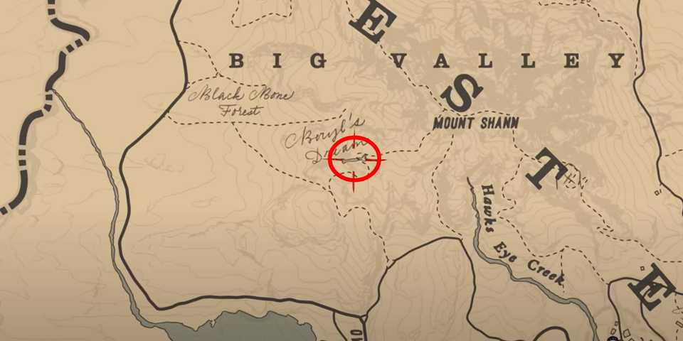 Red Dead Redemption 2 Dinosaur Bone #22 location in West Elizabeth area
