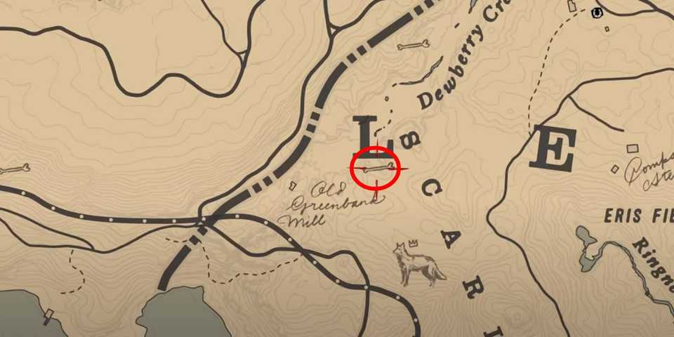 Red Dead Redemption 2 Dinosaur Bone #14 location in Lemoyne area