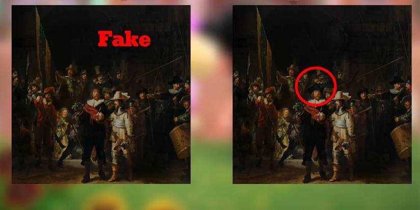 Animal Crossing New Horizons Amazing Painting fake vs original comparison