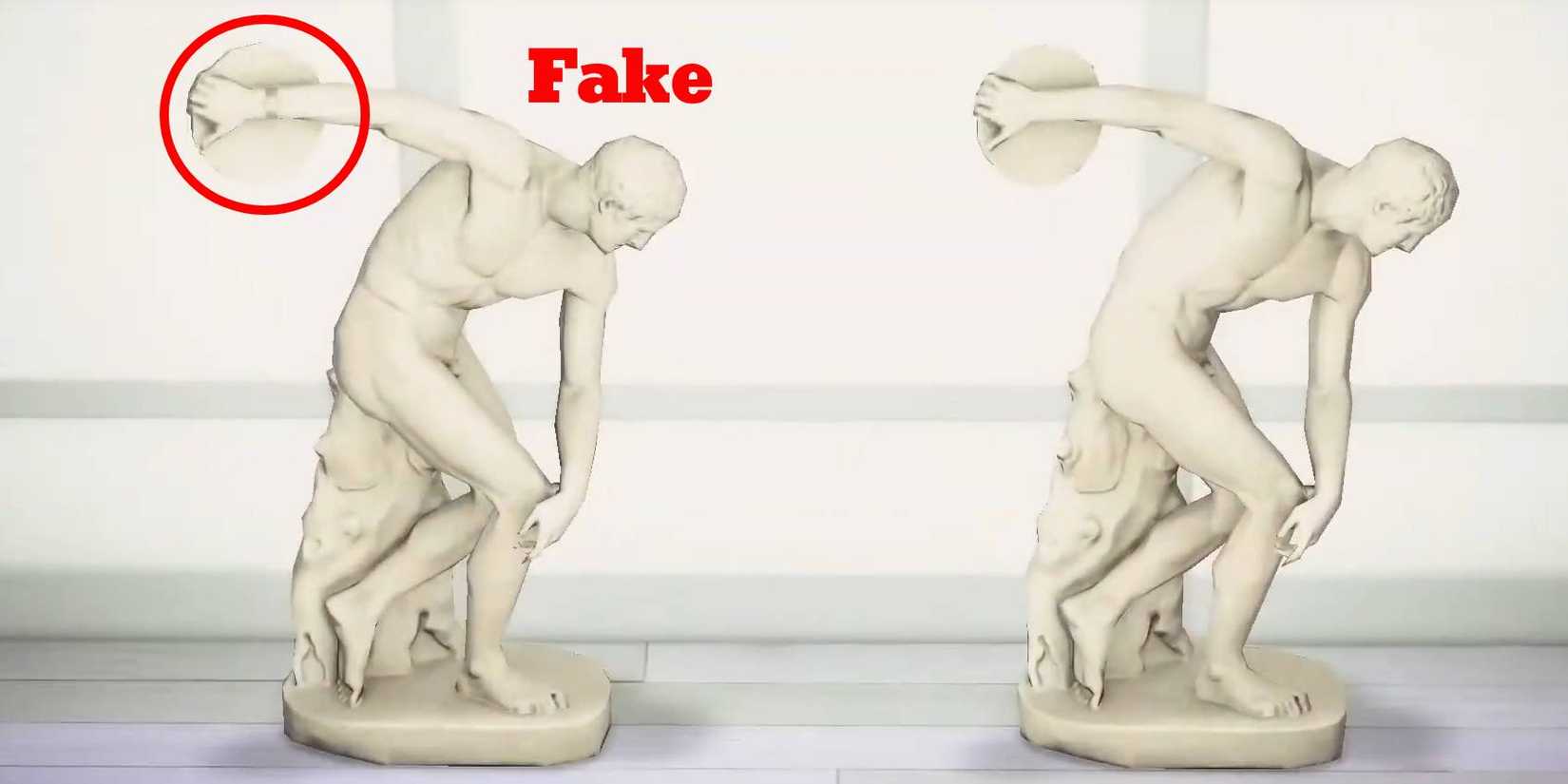 Animal Crossing New Horizons Robust Statue fake vs original comparison