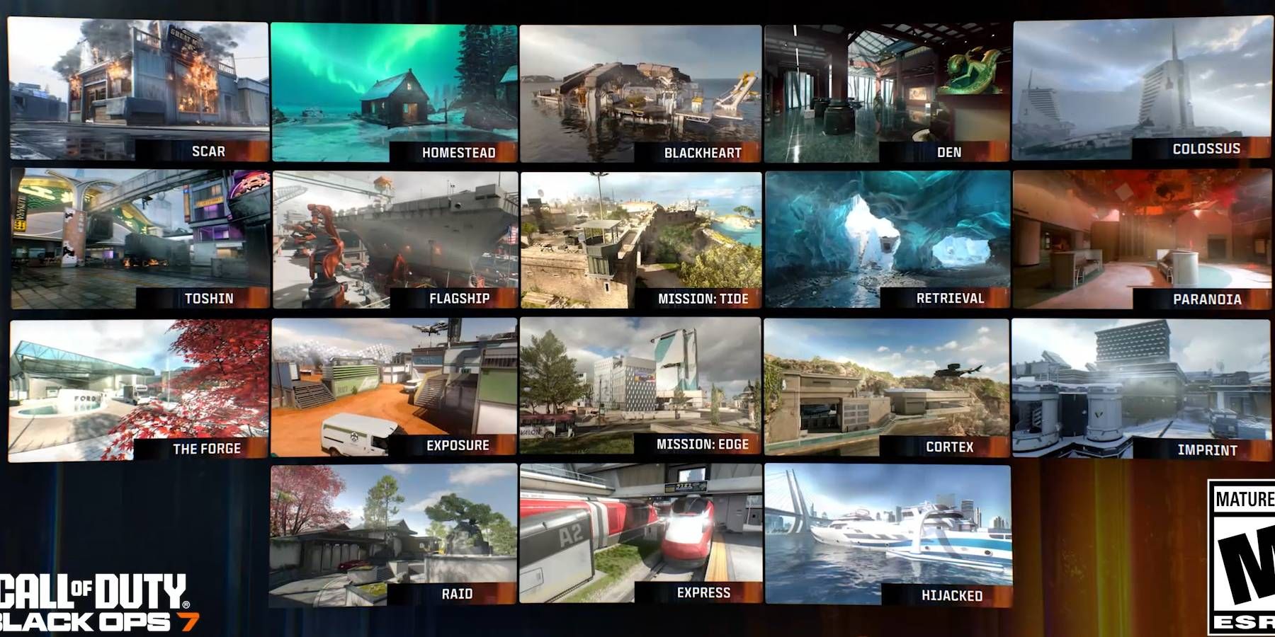 Mappe multiplayer di Black Ops 7