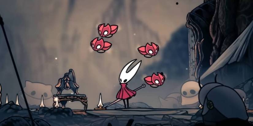 Hollow Knight Silksong Hornet with Cogfly companions from Red Tool