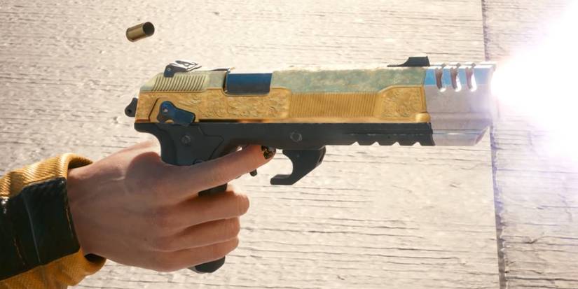 Cyberpunk 2077 La Chingona Dorada golden silenced pistol weapon