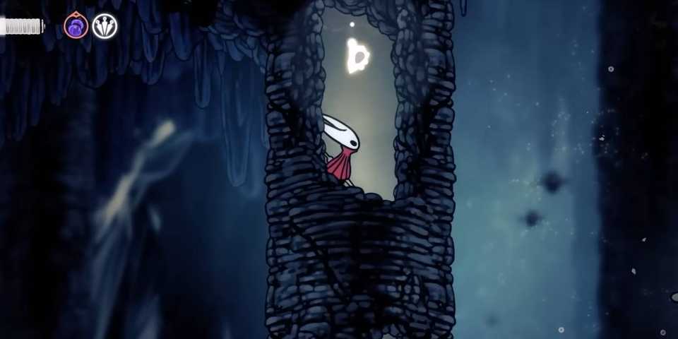 Hollow Knight Silksong Hornet finding Mask Shard in Mount Fay area