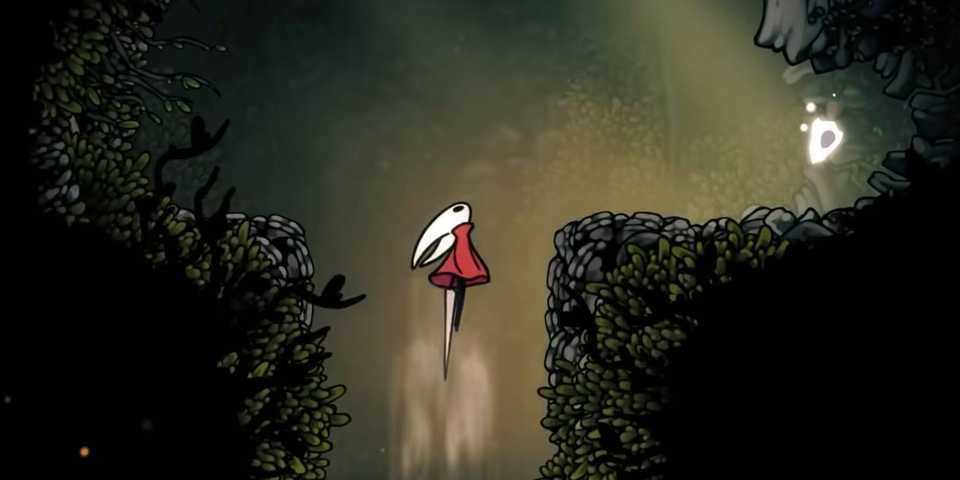 Hollow Knight Silksong Hornet finding Mask Shard in Far Fields area after mini dungeon challenge