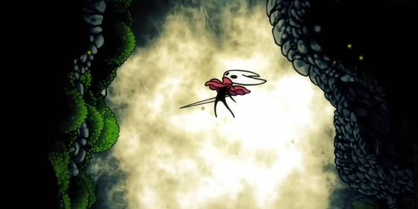 Hollow Knight Silksong Hornet finding a Spool Fragment upgrade
