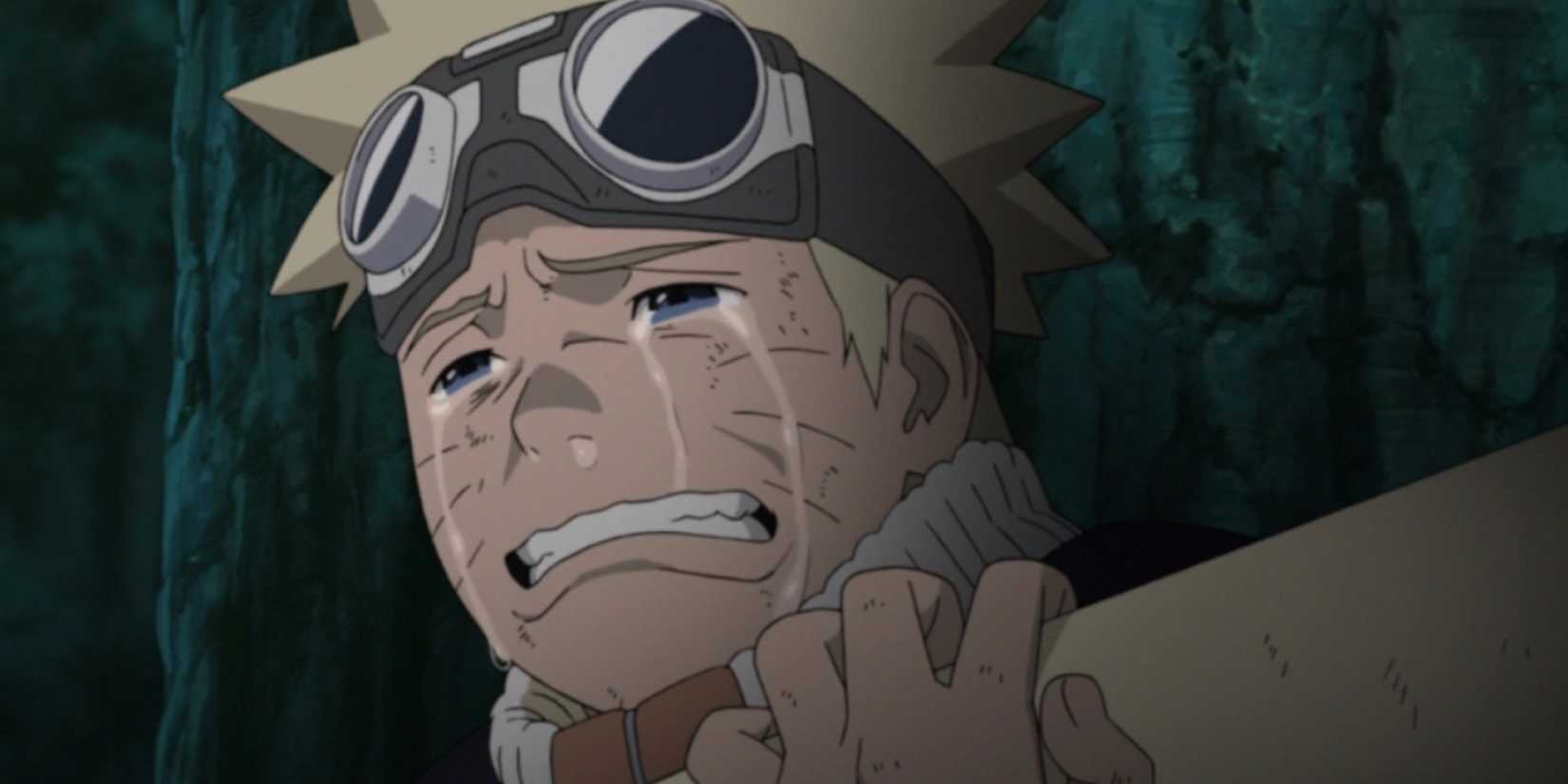 Naruto Uzumaki crying and sad