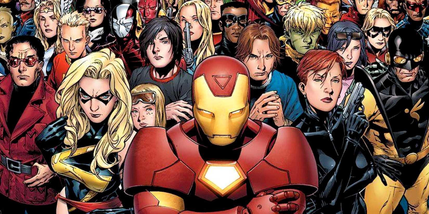Iron Man leads the 50 State Initiative Avengers team in Marvel Comics