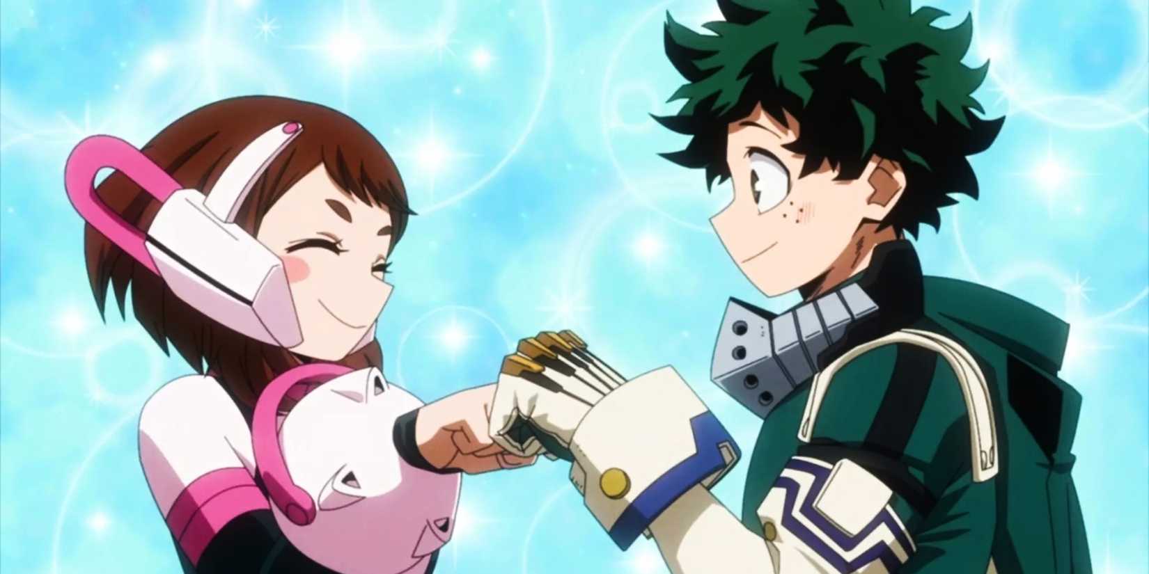 Izuku Midoriya e Ochako Uraraka de My Hero Academia