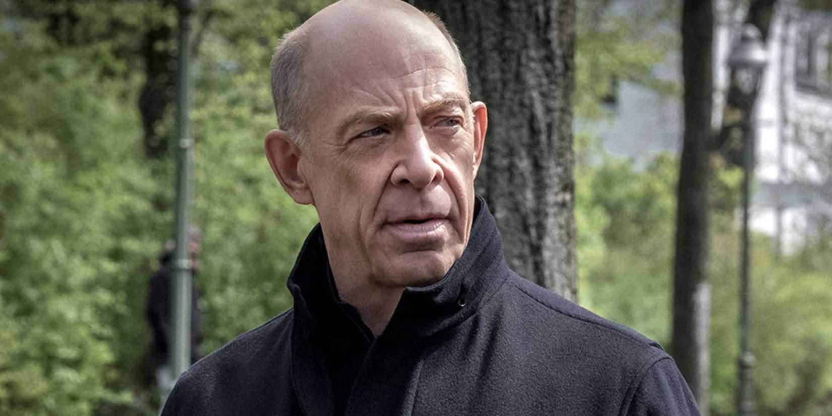 j k simmons as howard silk in counterpart looking off into the distance