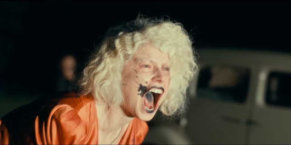 Jessie Buckley screaming in The Bride