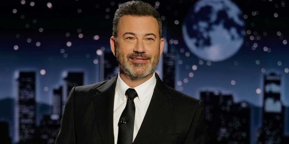 Jimmy Kimmel smiling on his show