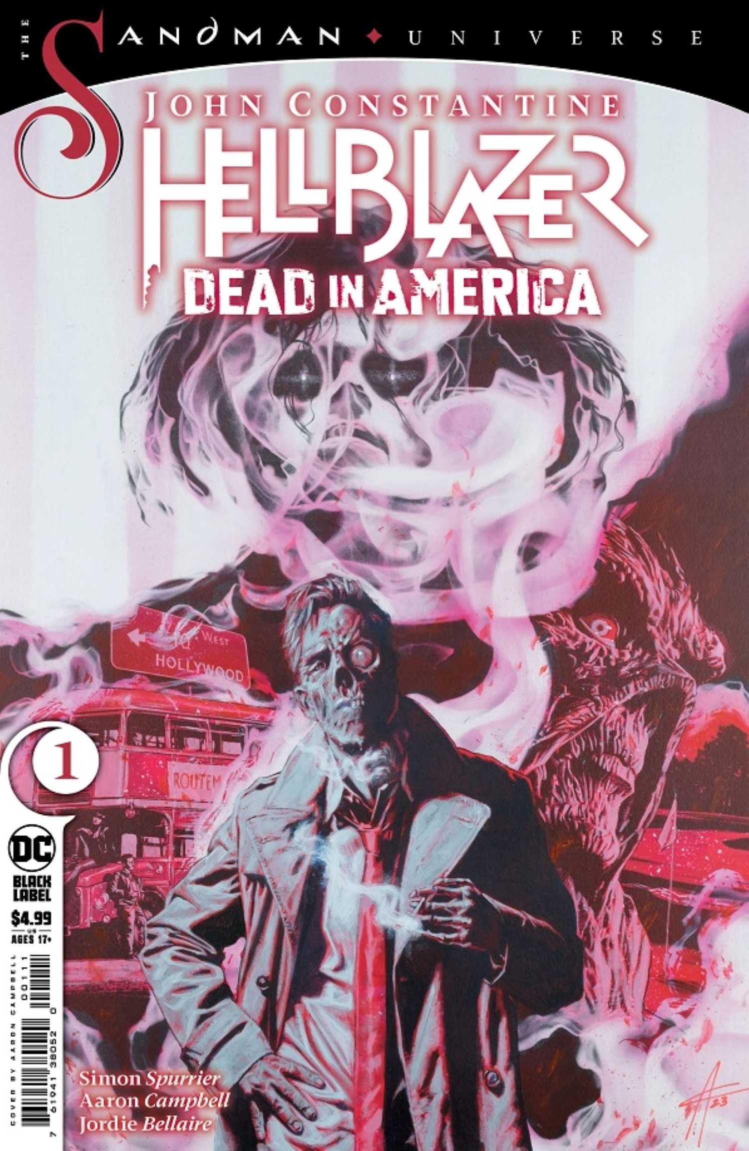 John constantine dead in america #1 main cover