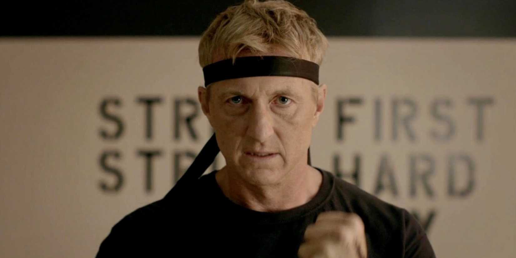Johnny Lawrence in the pilot episode of Cobra Kai