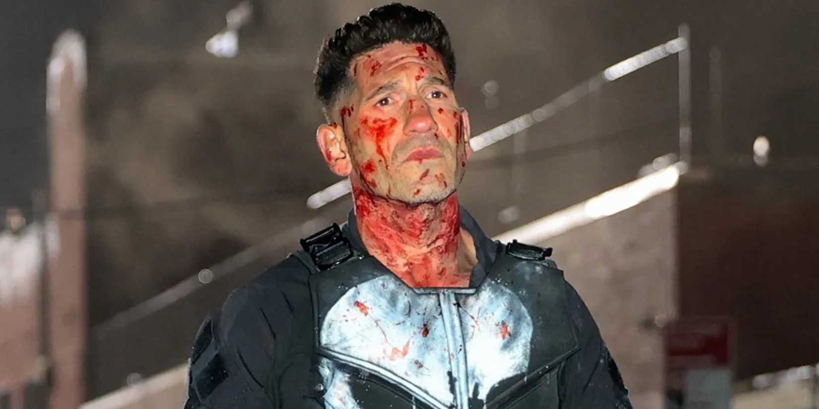 Jon Bernthal as the Punisher covered in blood