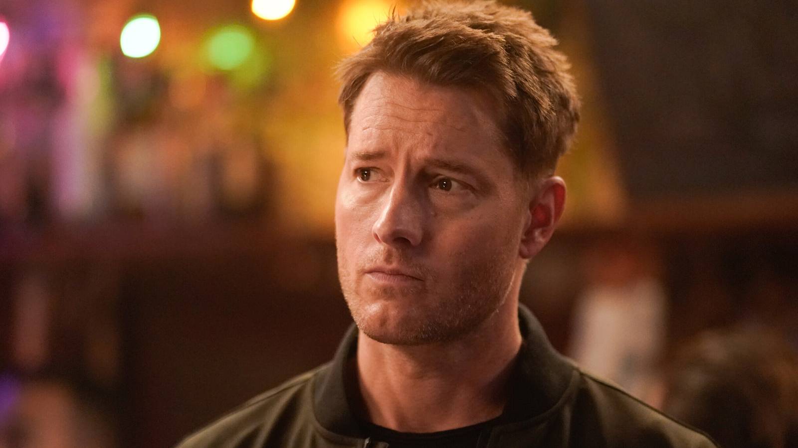 Justin Hartley looking sad as Colter in Tracker season 3