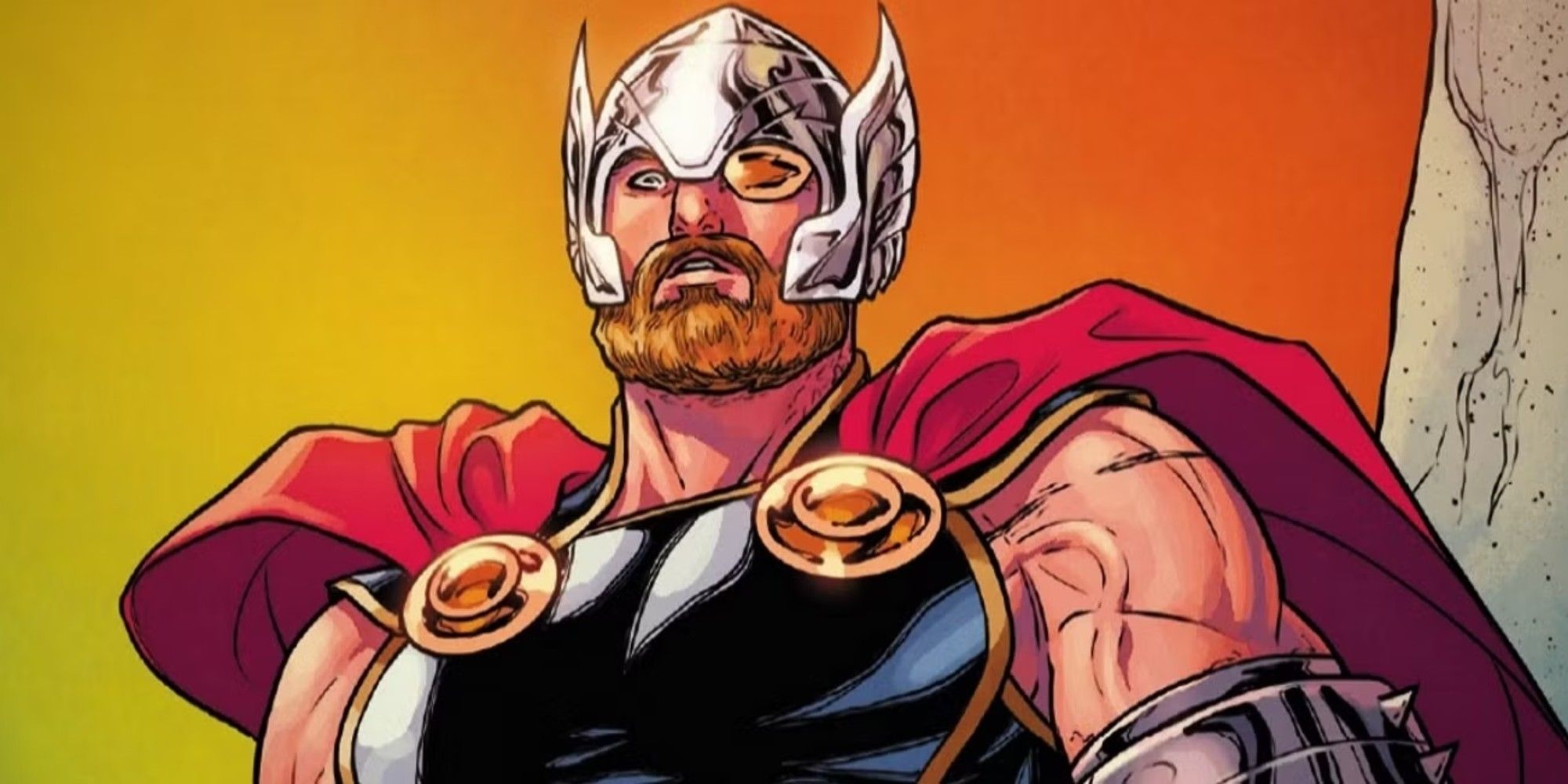 King Thor raffigurato con simbolismo odinico