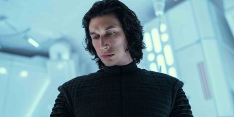 Kylo Ren looking down in The Rise of Skywalker