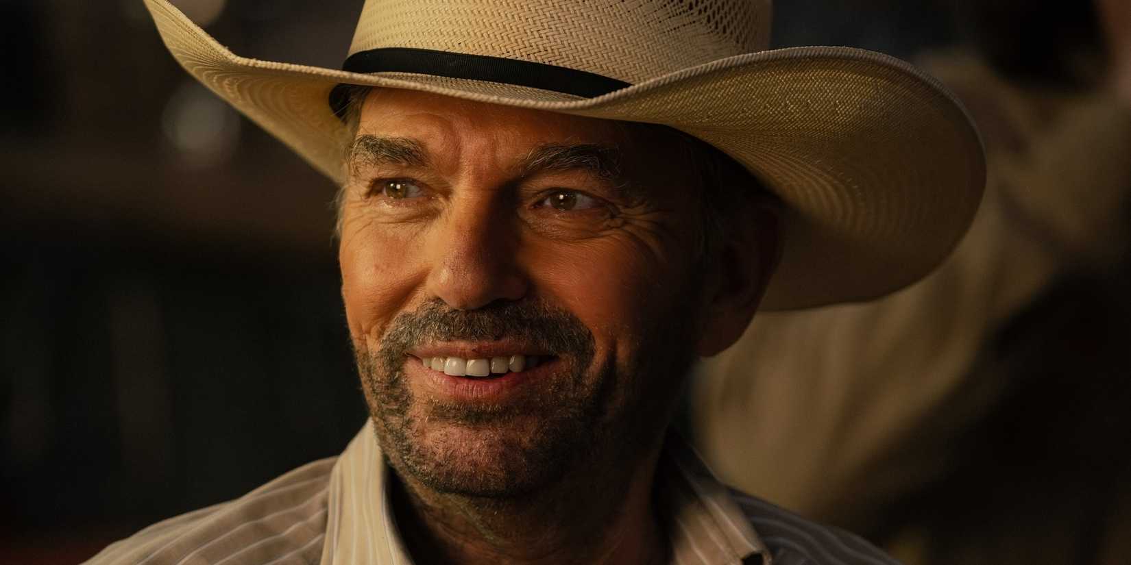 Billy Bob Thornton smiling in Landman season 1