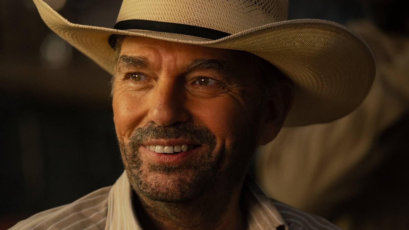 Billy Bob Thornton smiling in Landman season 1