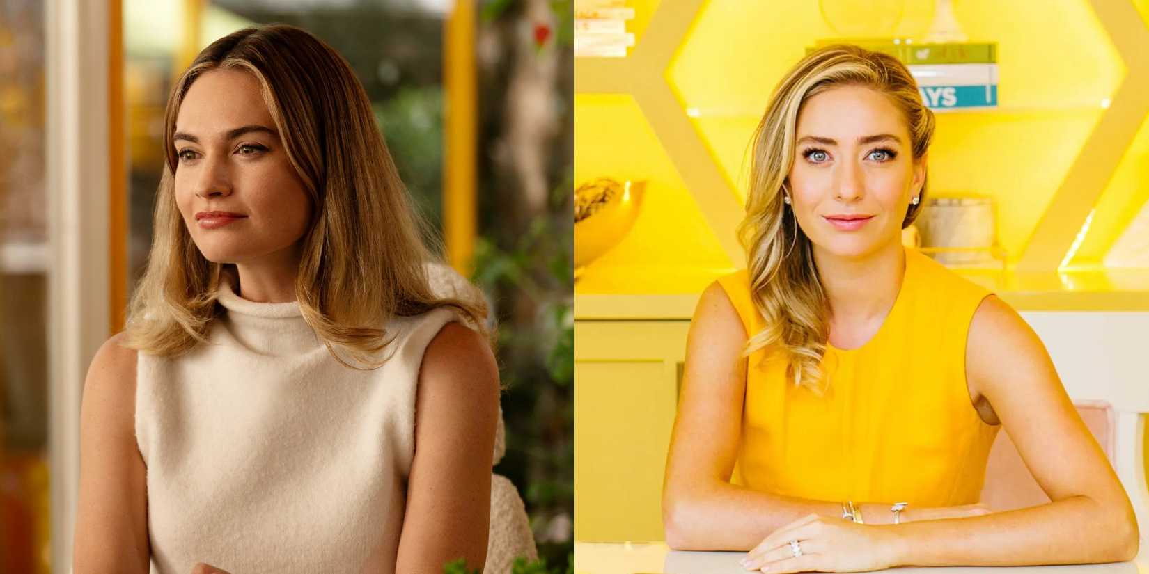 Lily James in Swiped and Whitney Wolfe Herd comparison