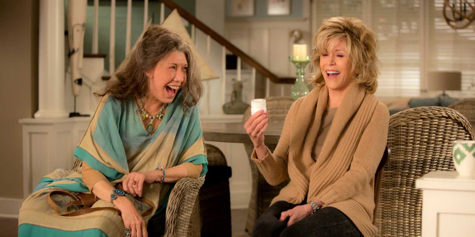 Lily Tomlin e Jane Fonda em Grace and Frankie