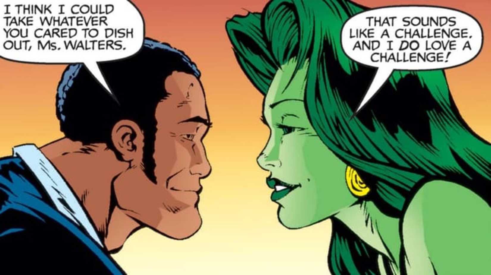 LUKE CAGE AND SHE-HULK FLIRTING IN AVENGERS COMICS