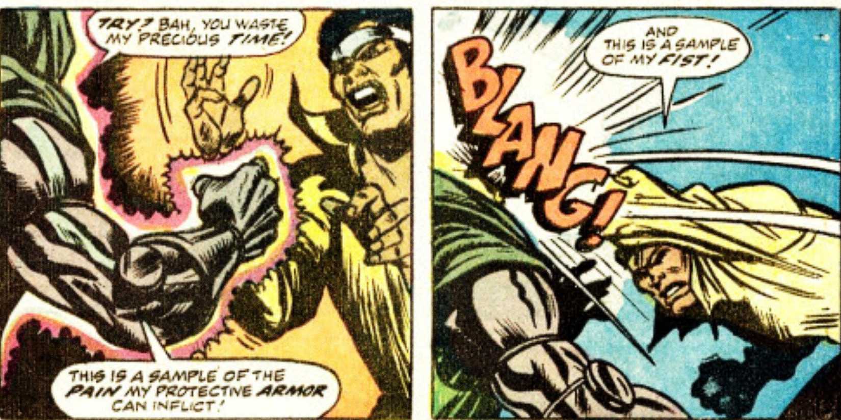 Luke Cage beats up Doctor Doom in Hero for Hire