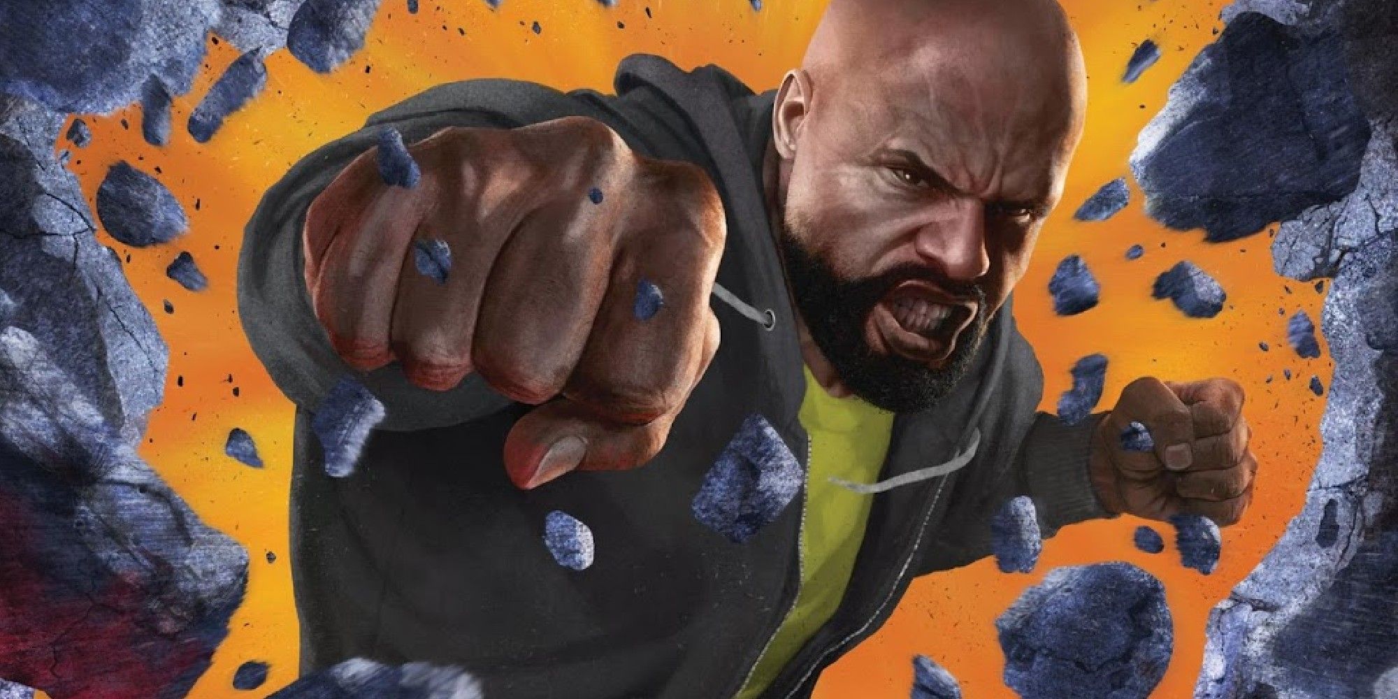 LUKE CAGE PUNCHING THROUGH A WALL