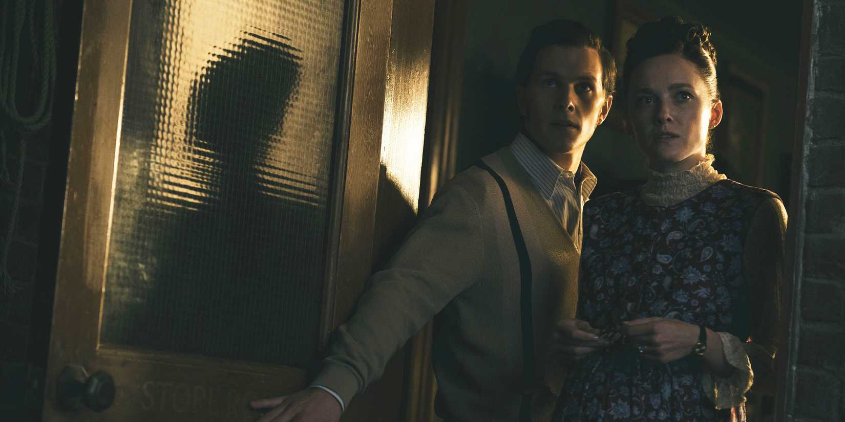 madison lawlor and orion smith as young lorraine and ed warren in the conjuring last rites
