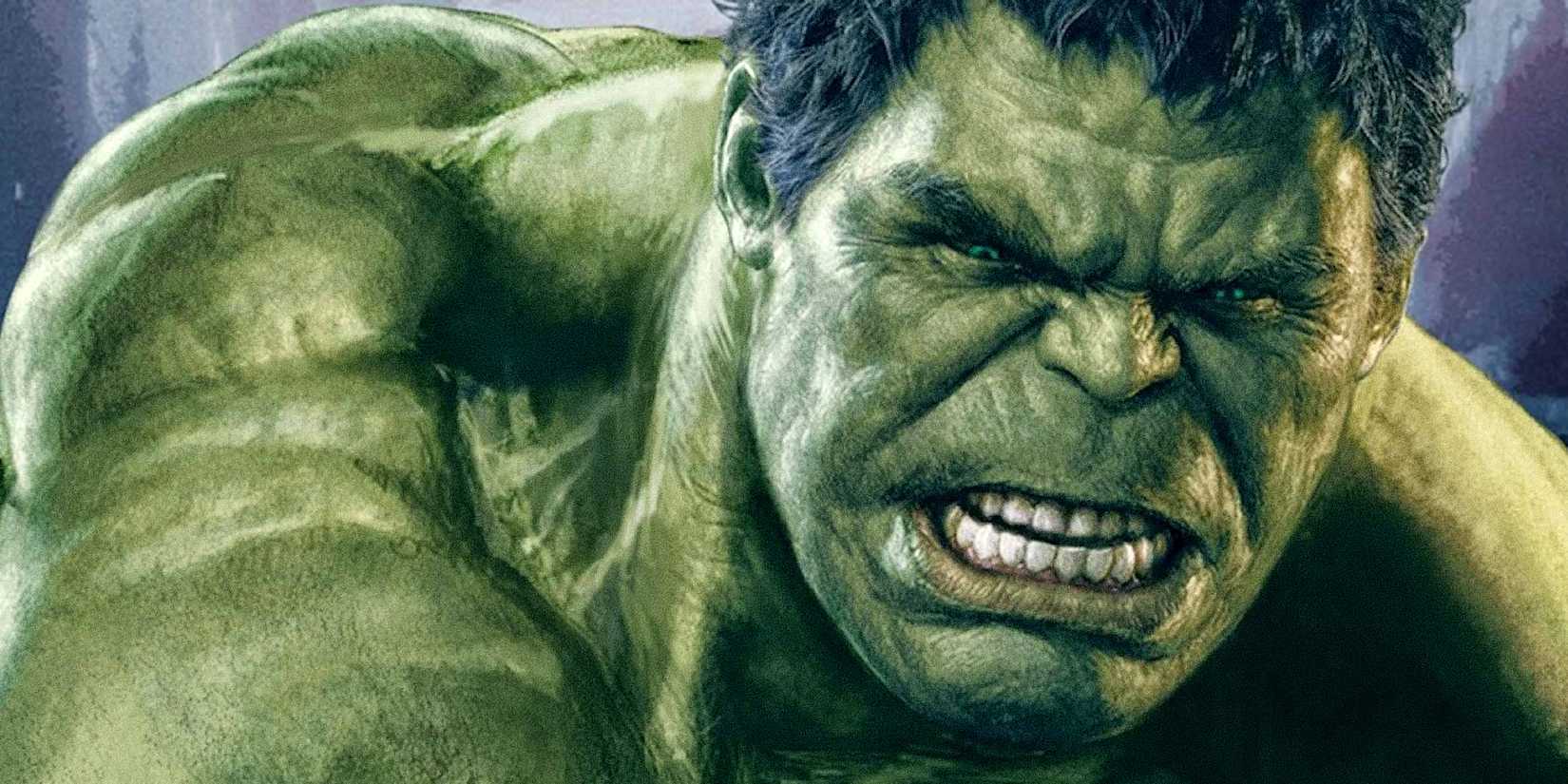 Mark Ruffalo's Hulk grimaces in Avengers Age of Ultron