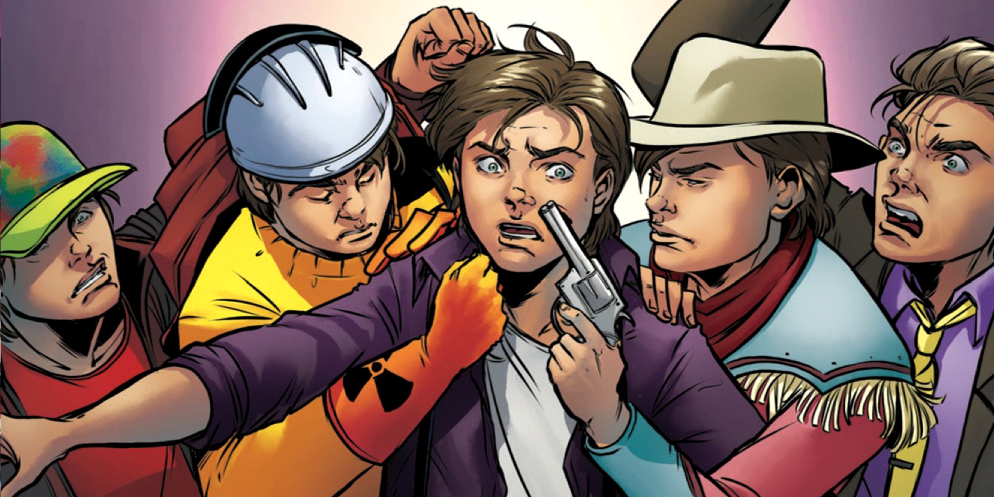 Marty attaccato dai suoi cloni alternativi nei fumetti IDW