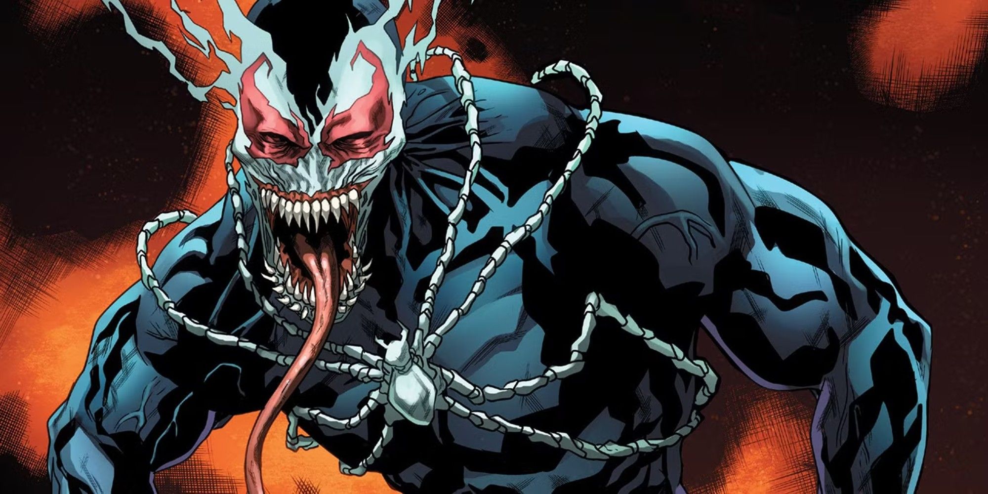 Marvel 2099's version of Venom snarling